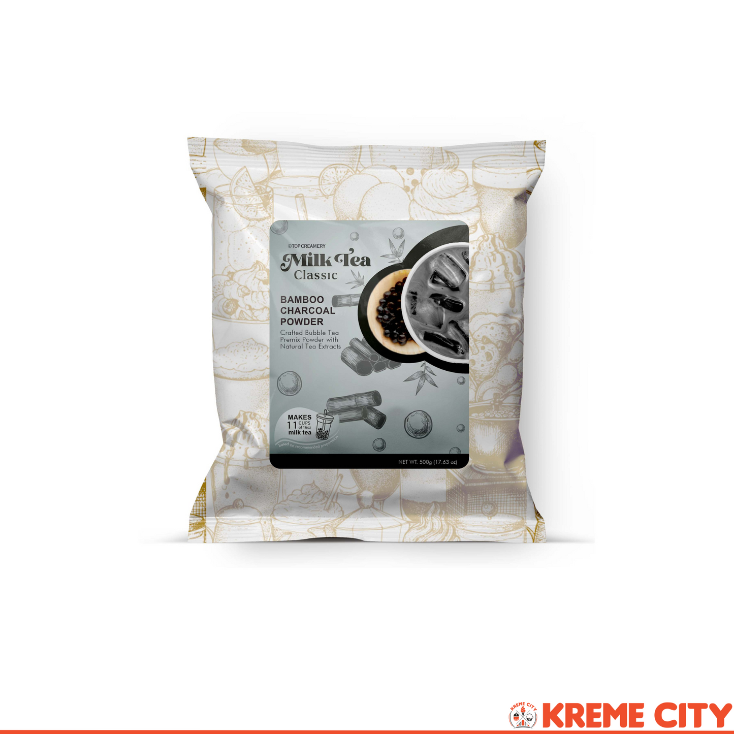 TOP Creamery Milk Tea Classic Bamboo Charcoal Powder 500g