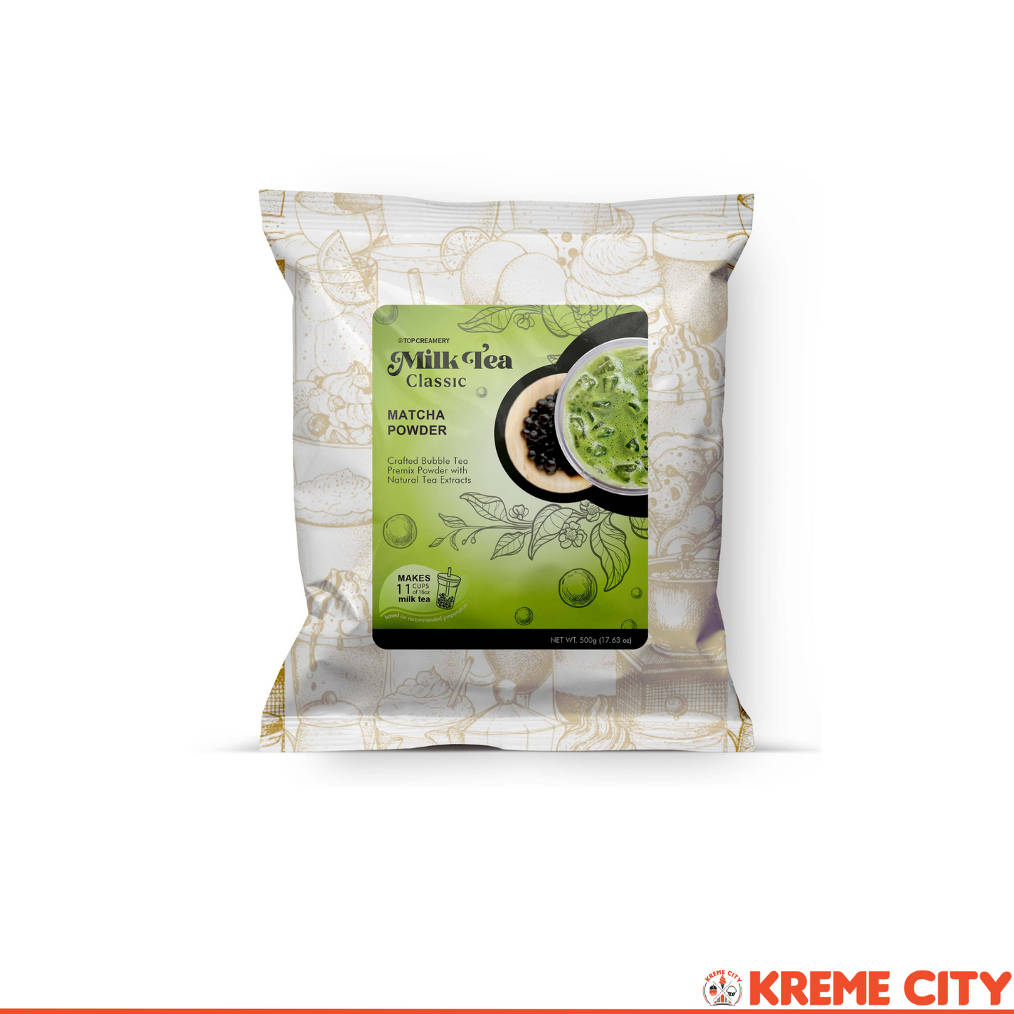 TOP Creamery Milk Tea Classic Matcha Powder 500g