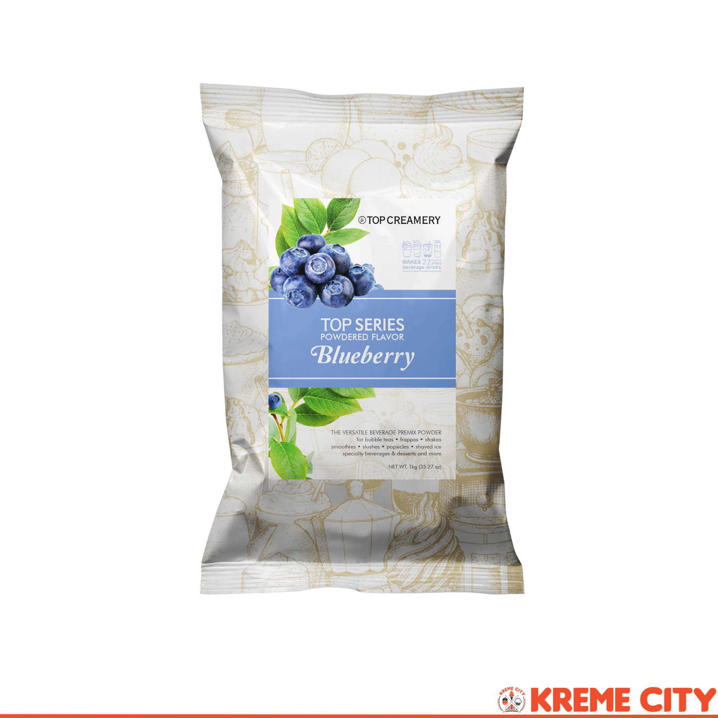 TOP Creamery Top Series Blueberry Powdered Flavor 1kg