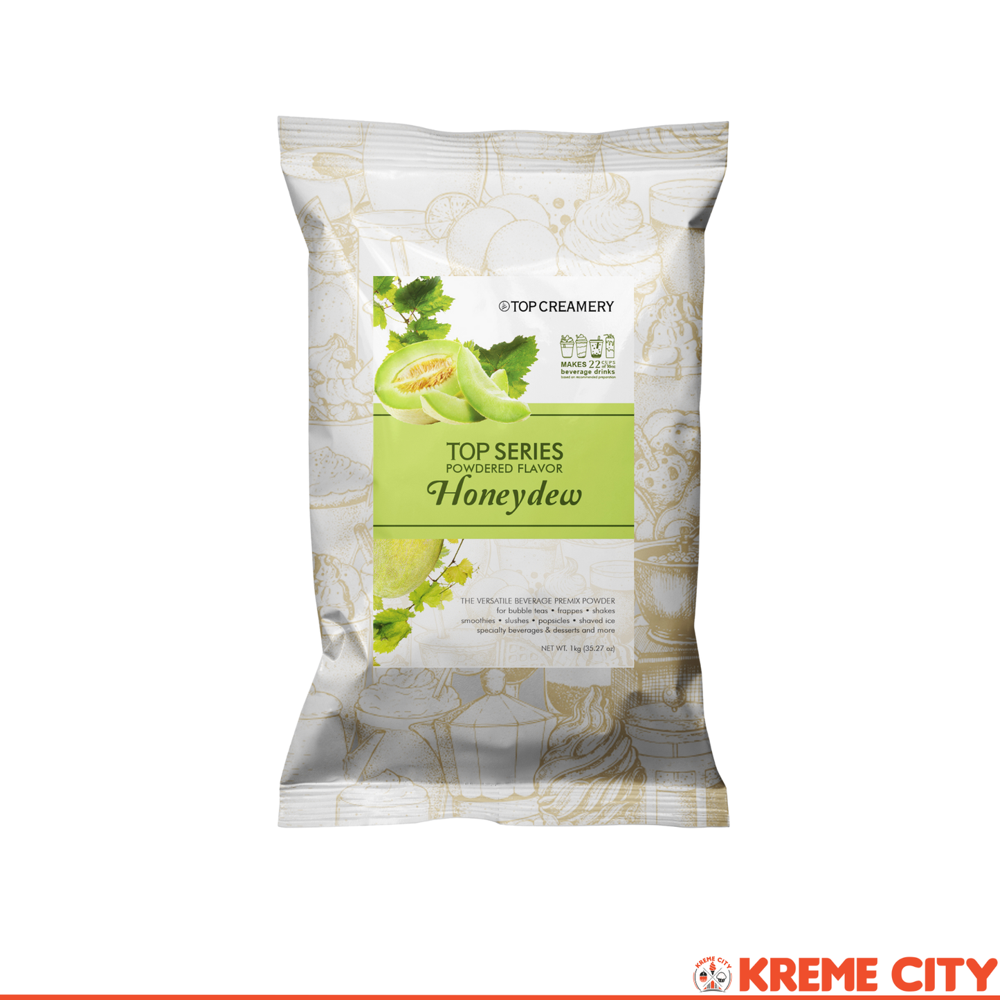TOP Creamery Top Series Honeydew Powdered Flavor 1kg