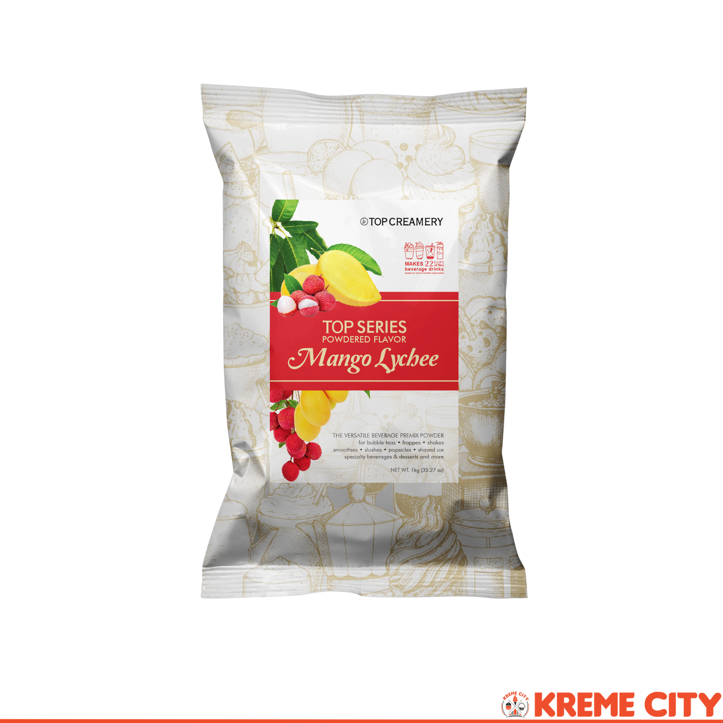 TOP Creamery Top Series Mango Lychee Powdered Flavor 1kg