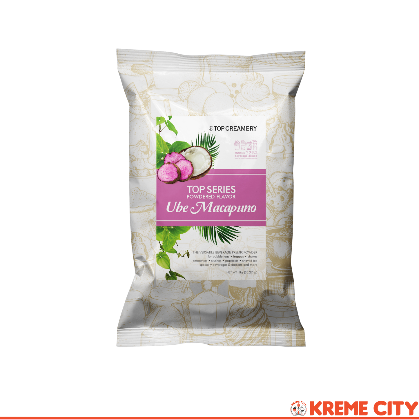 TOP Creamery Top Series Ube Macapuno Powdered Flavor 1kg