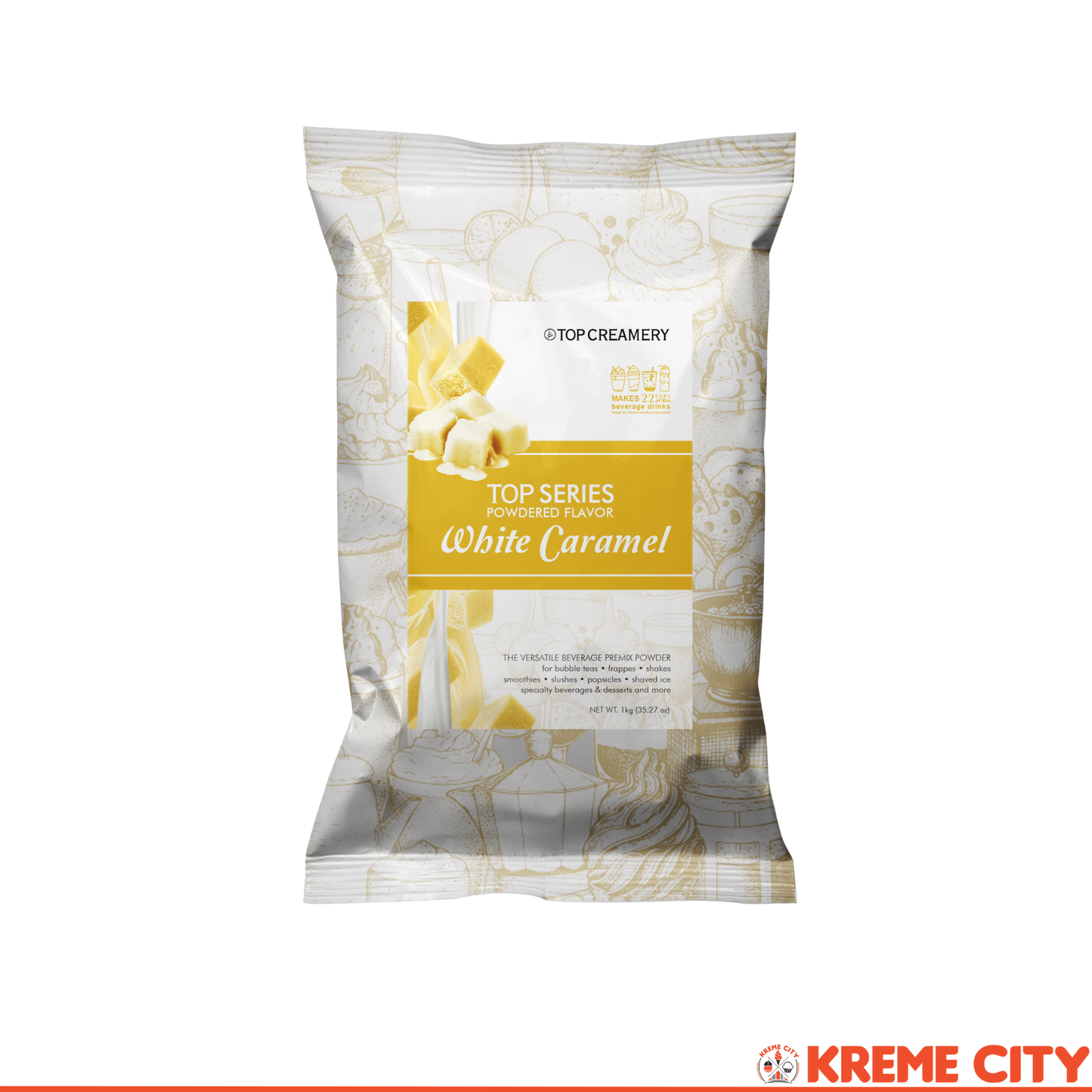 TOP Creamery Top Series White Caramel Powdered Flavor 1kg