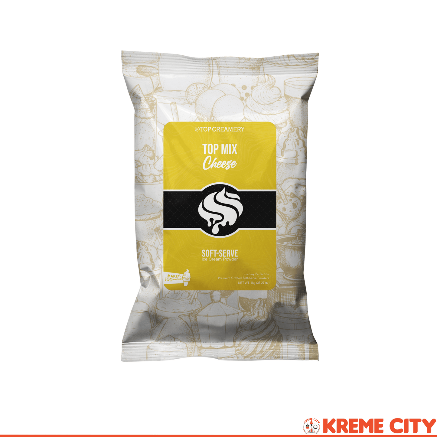 TOP Creamery Topmix Cheese Soft Serve Ice Cream Powder 1kg