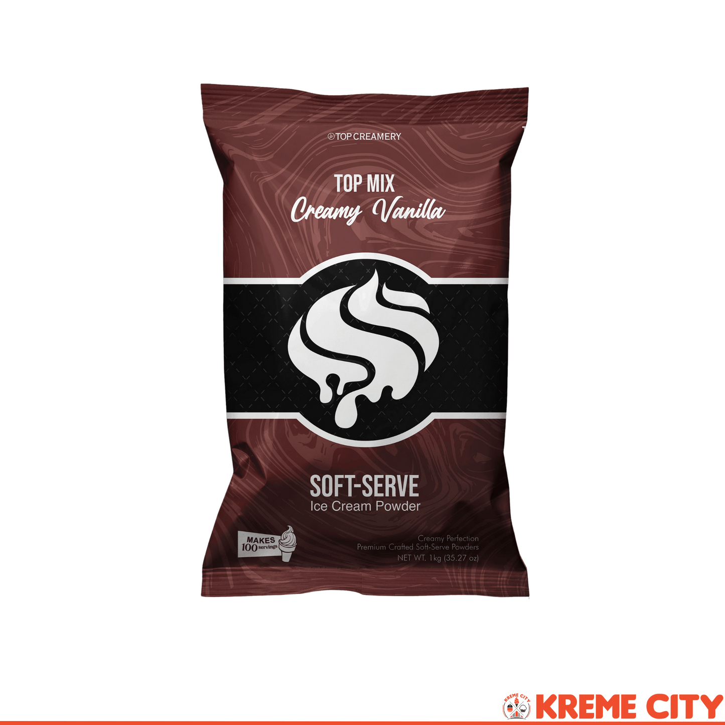 TOP Creamery Topmix Creamy Vanilla Soft Serve Ice Cream Powder 1kg