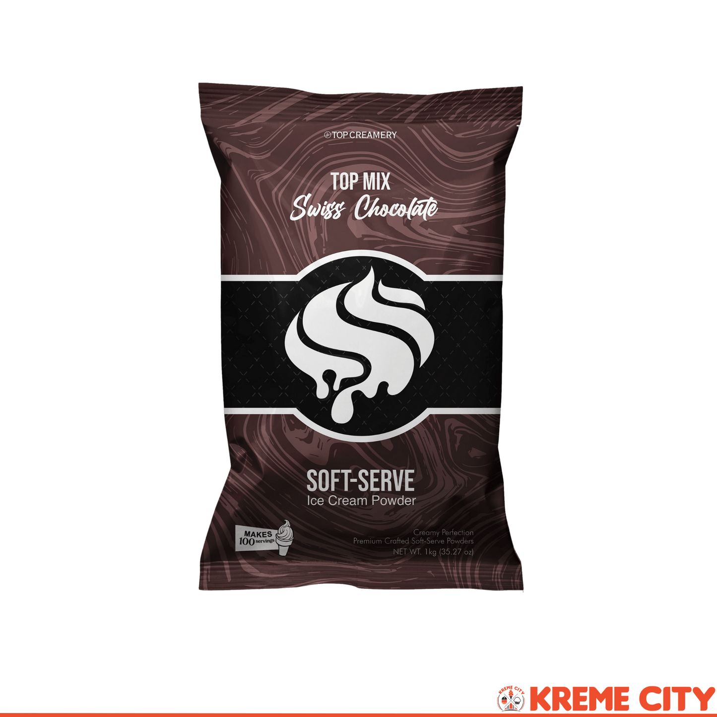 TOP Creamery Topmix Swiss Chocolate Soft Serve Ice Cream Powder 1kg