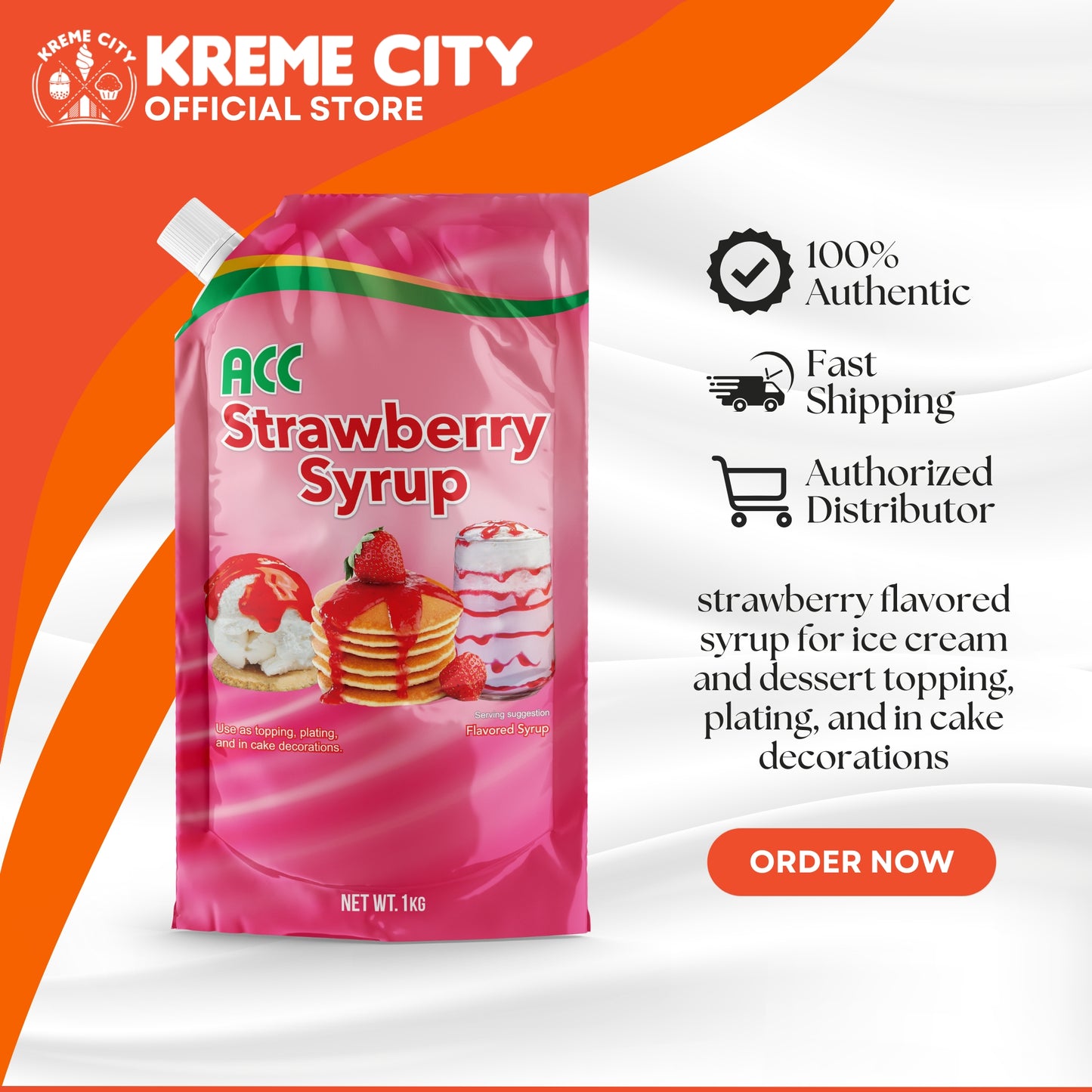 Achievers ACC Strawberry Syrup 1kg