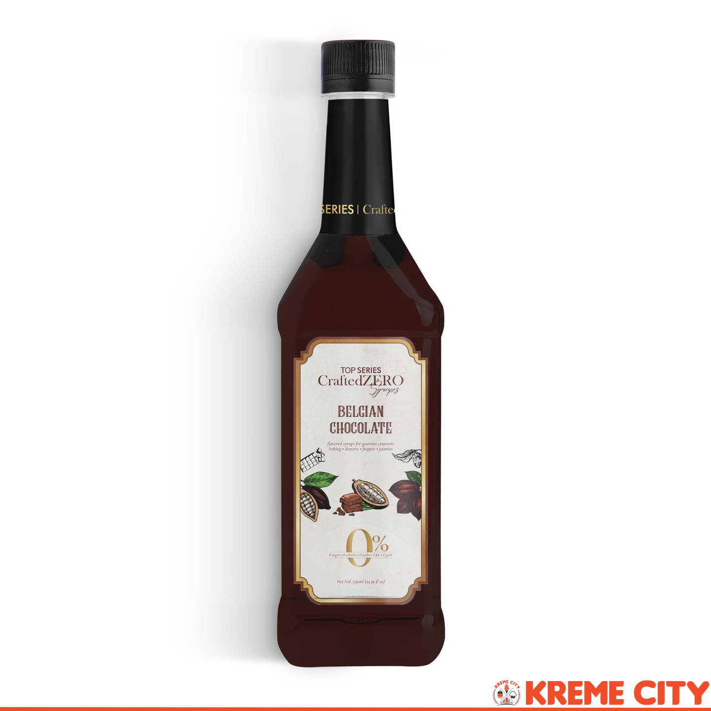 TOP Creamery Top Series CraftedZERO Belgian Chocolate Syrup 750ml