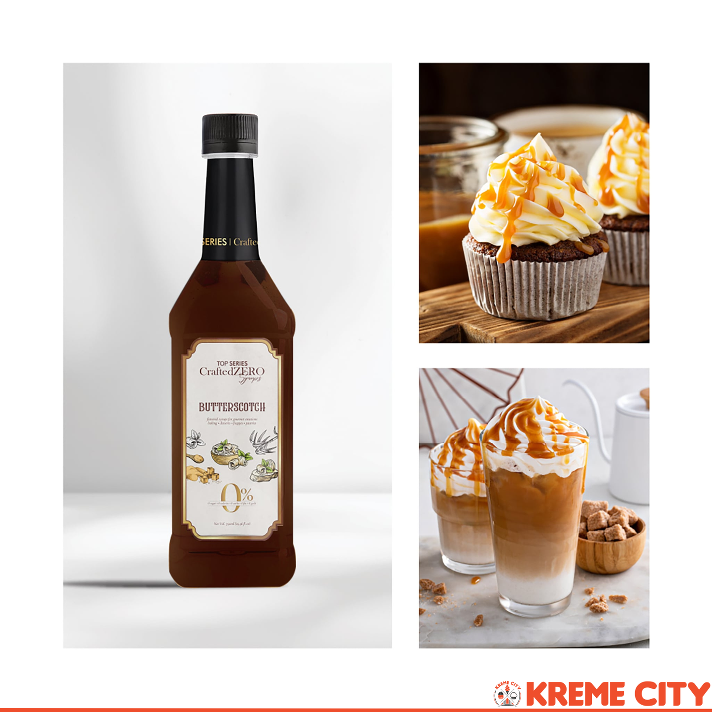 TOP Creamery Top Series CraftedZERO Butterscotch Syrup 750ml