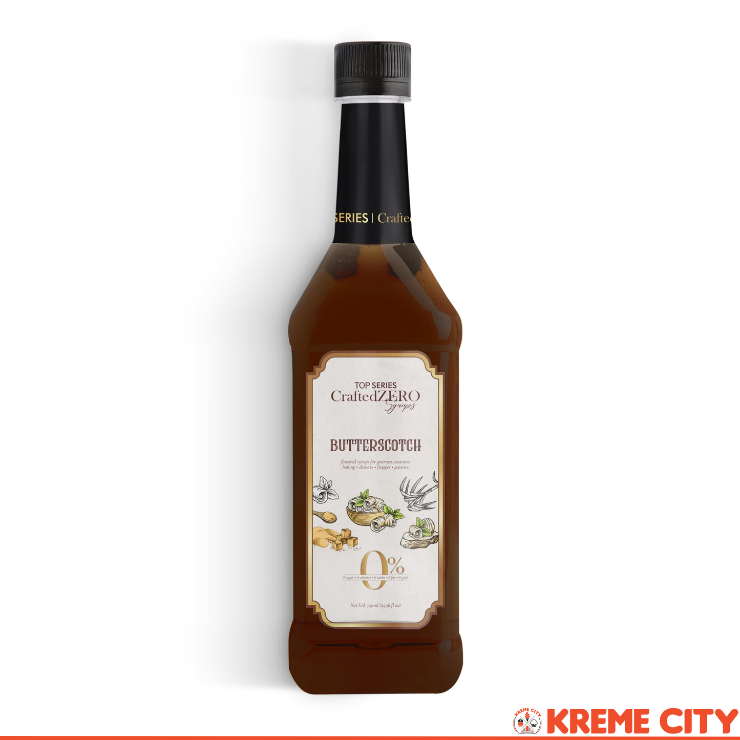 TOP Creamery Top Series CraftedZERO Butterscotch Syrup 750ml