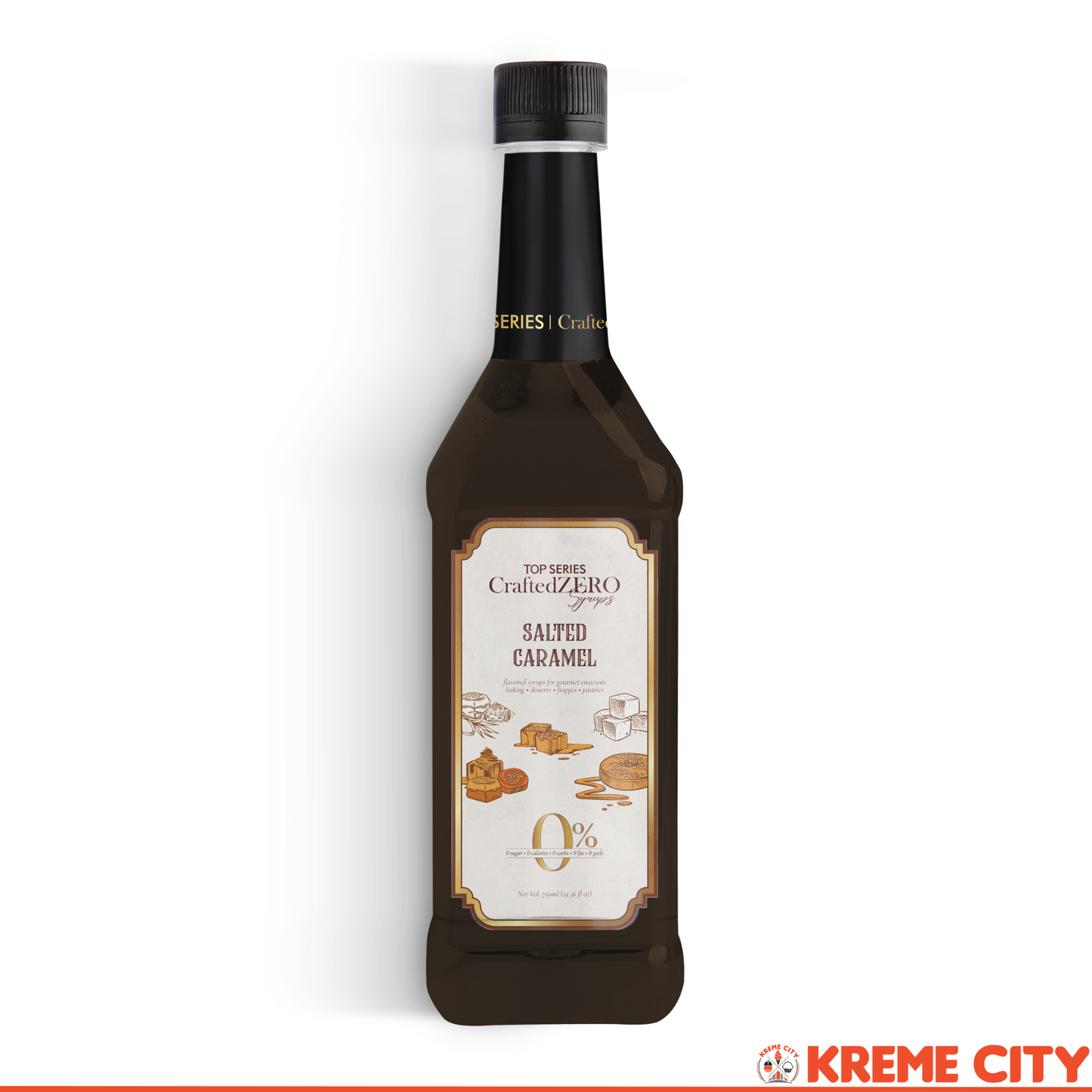 TOP Creamery Top Series CraftedZERO Salted Caramel Syrup 750ml