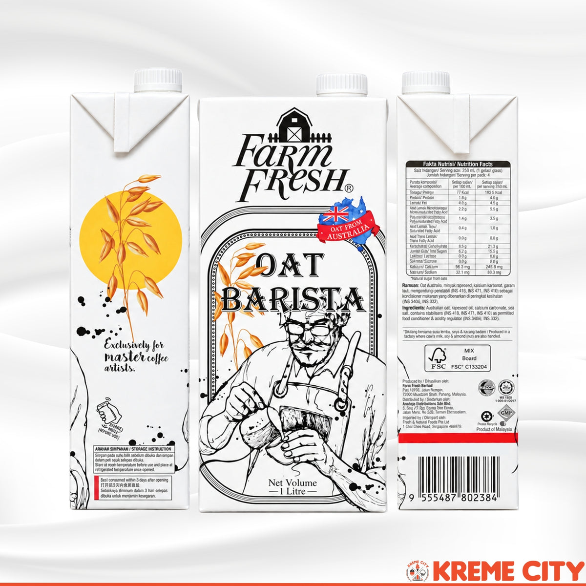 Farm Fresh Oat Barista UHT 1L
