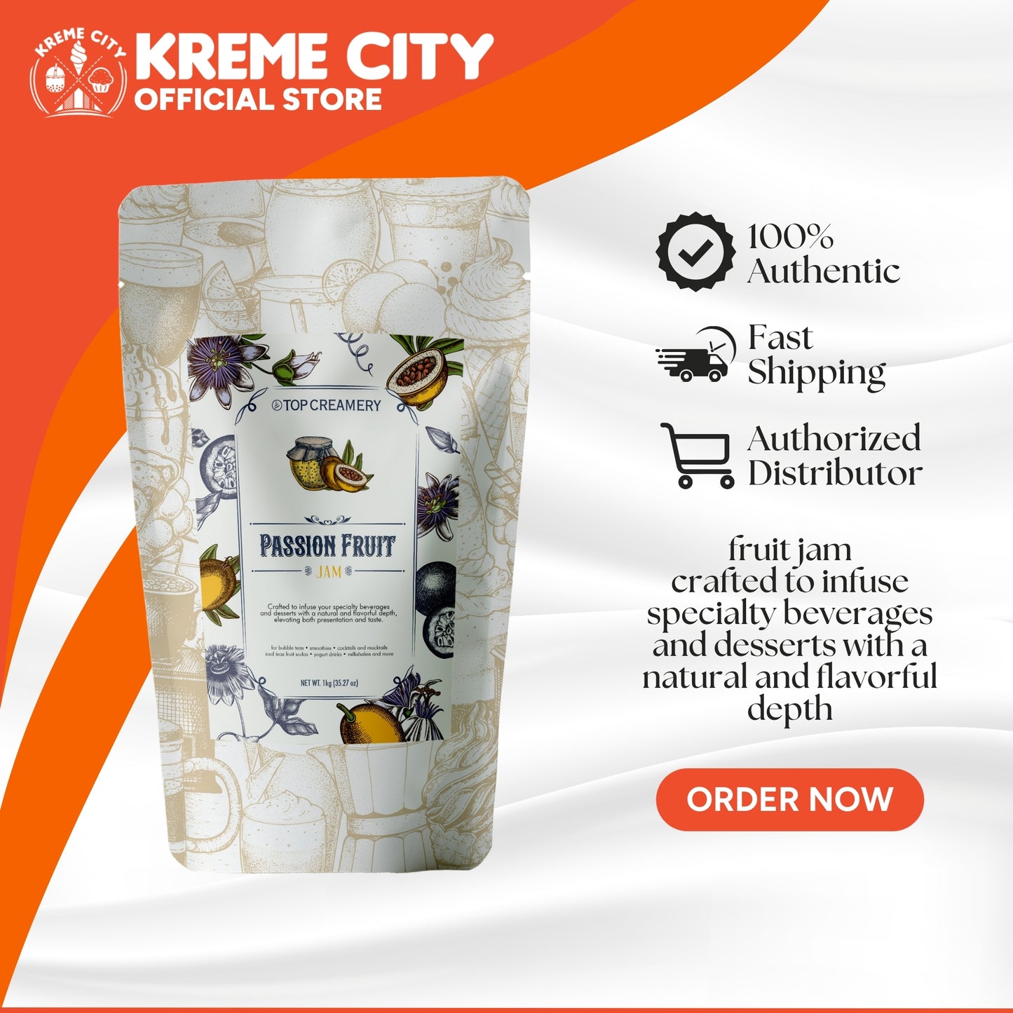 TOP Creamery Passion Fruit Jam 1kg