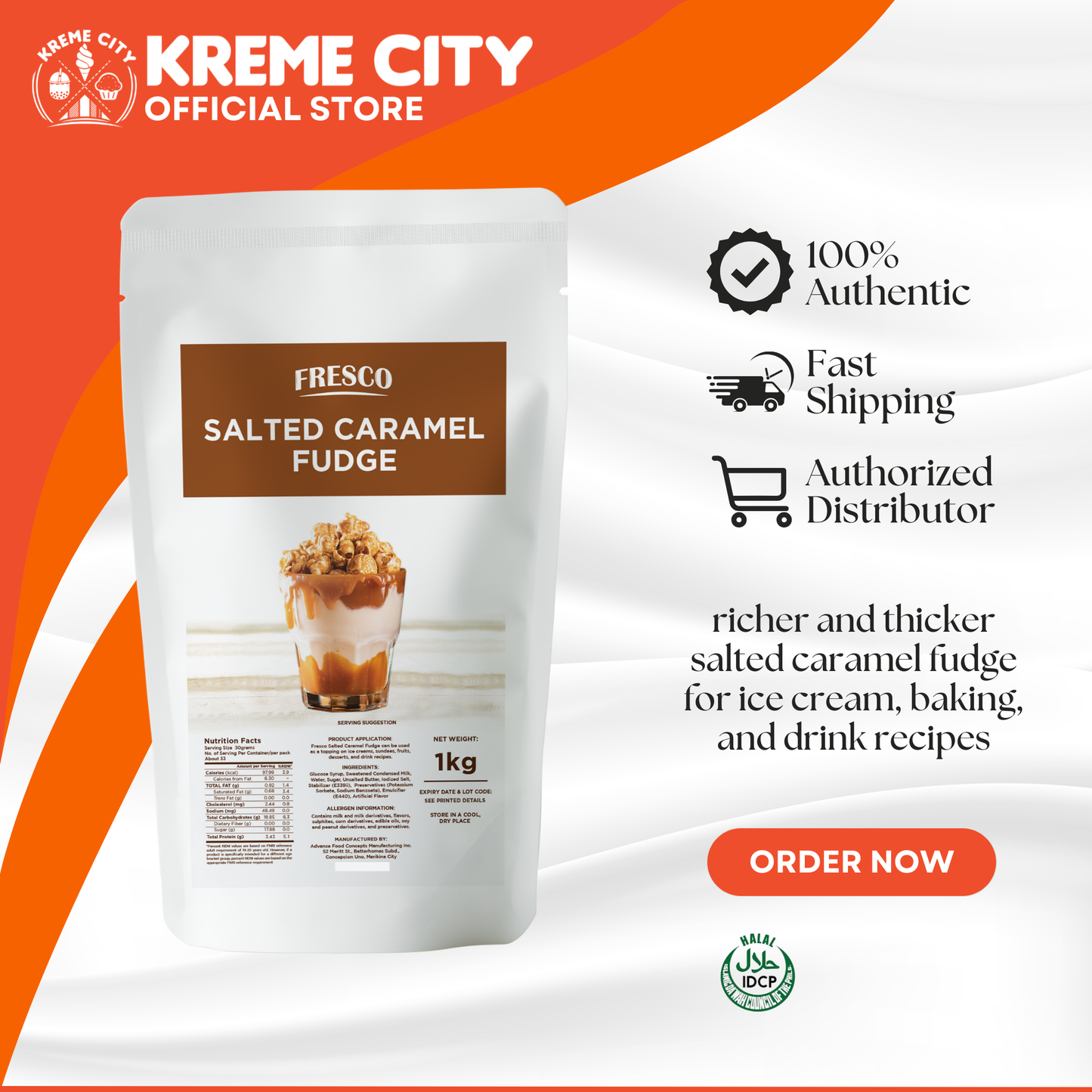 Fresco Salted Caramel Fudge 1kg