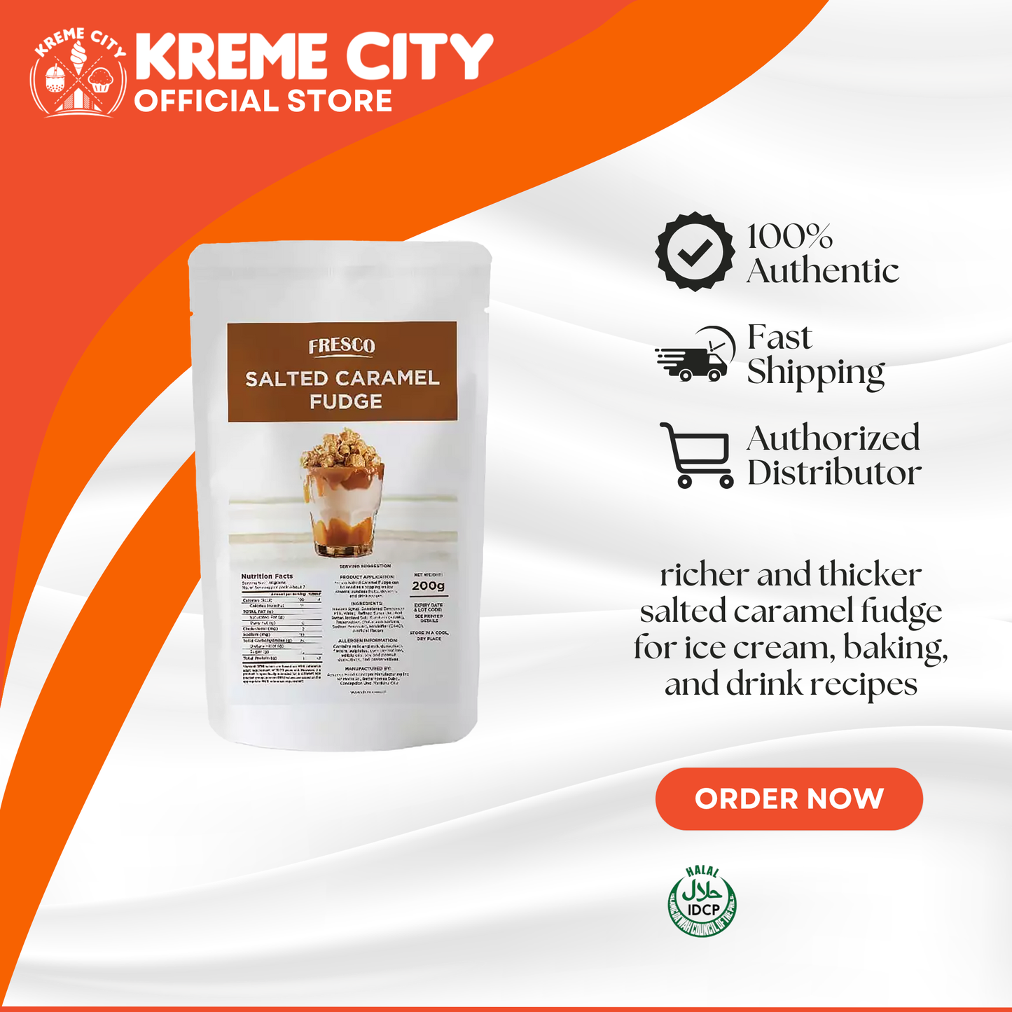 Fresco Salted Caramel Fudge 200g