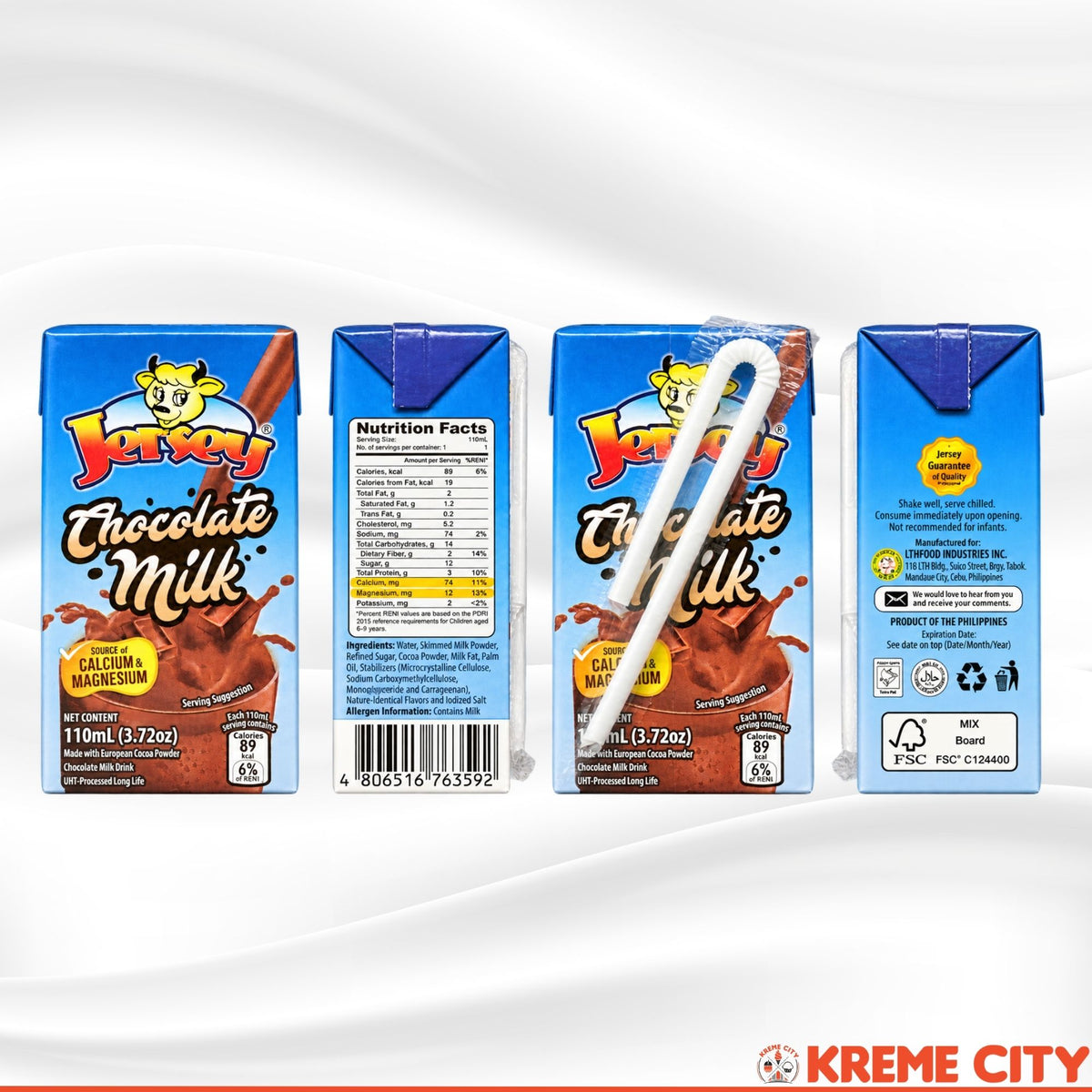 Jersey Chocolate Milk 110ml x 36