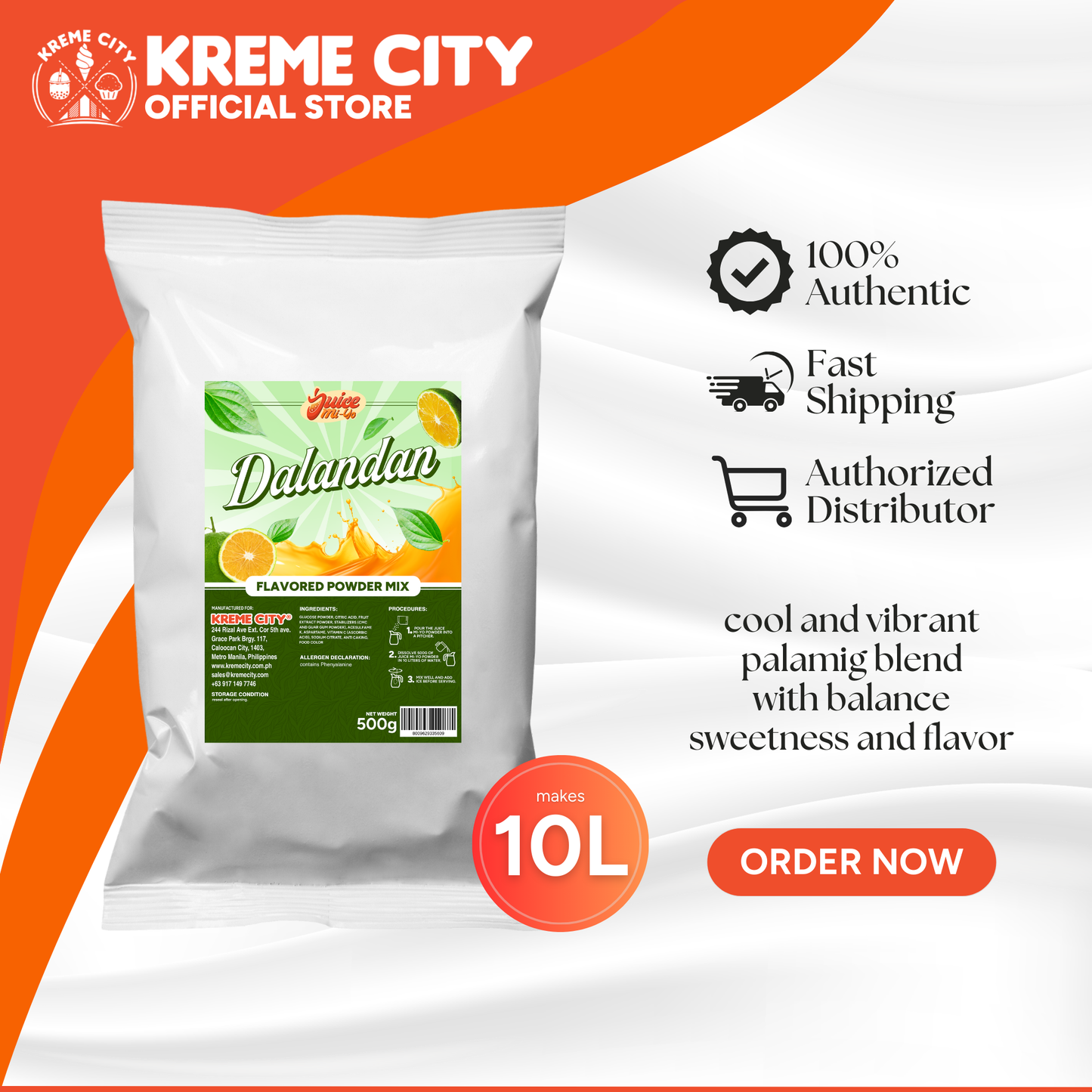 Kreme City Juice Mi-Yo Dalandan Flavored Powder Drink Mix 500g