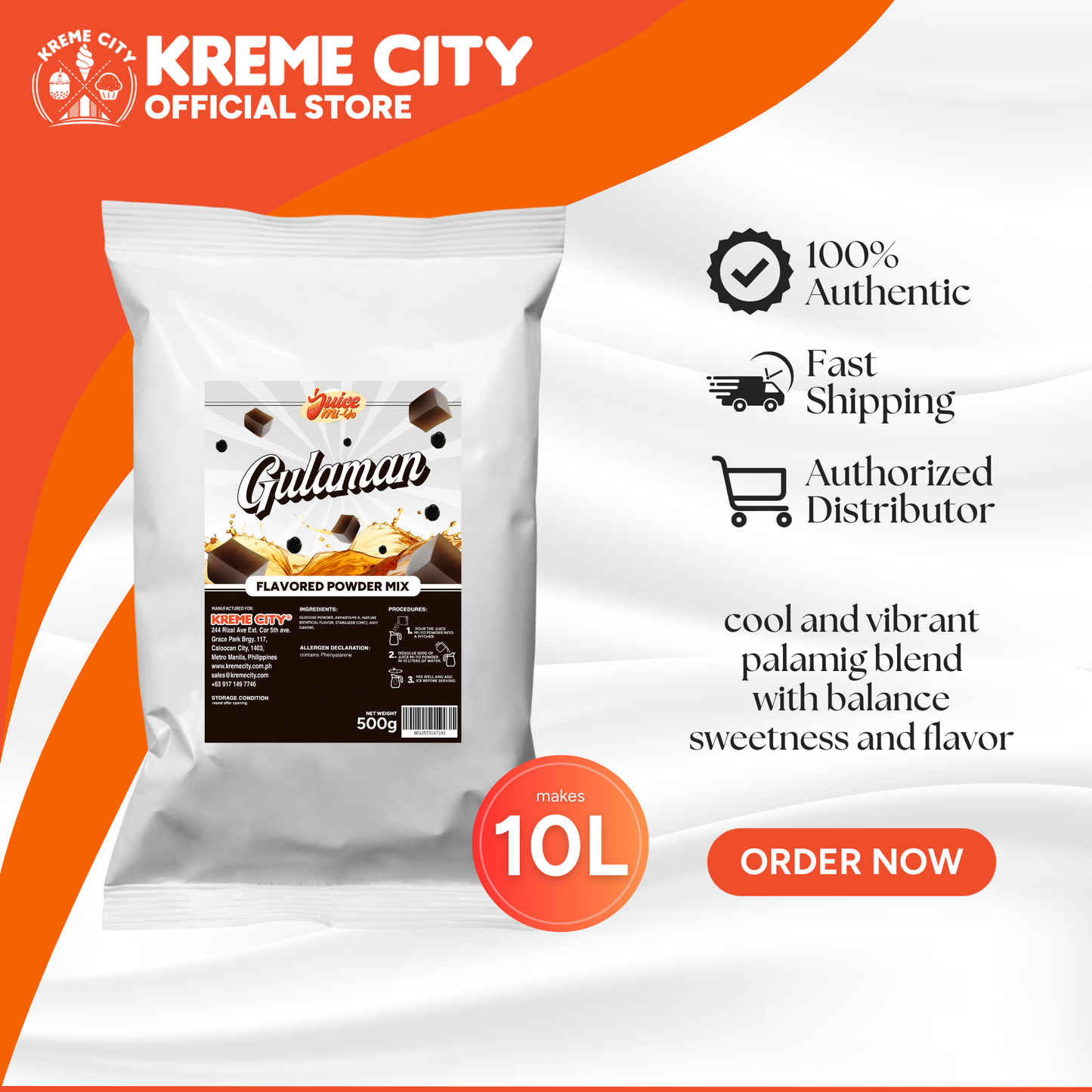 Kreme City Juice Mi-Yo Gulaman Flavored Powder Drink Mix 500g