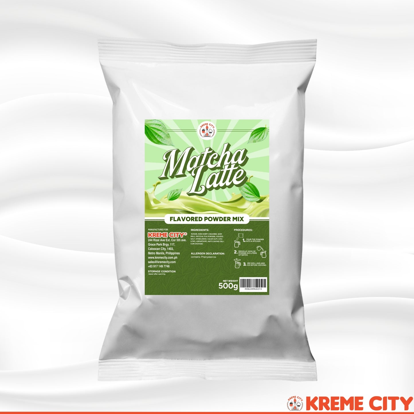Kreme City Matcha Latte Flavored Powder Mix 500g