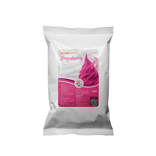 Kreme City Strawberry Soft Serve Ice Cream Powder Premix 1kg