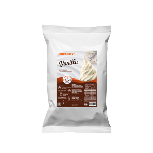 Kreme City Vanilla Soft Serve Ice Cream Powder Premix 1kg