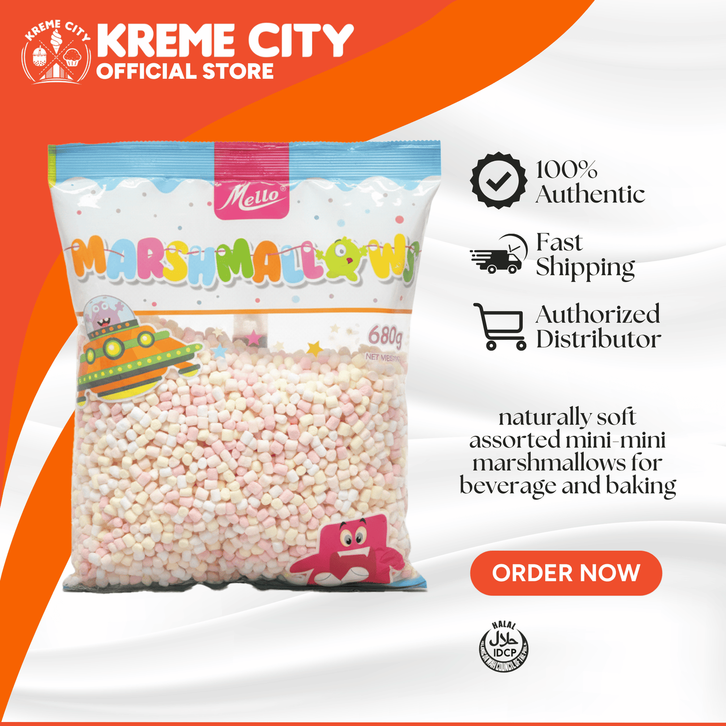 Mello Marshmallows Assorted Mini-Mini 680g