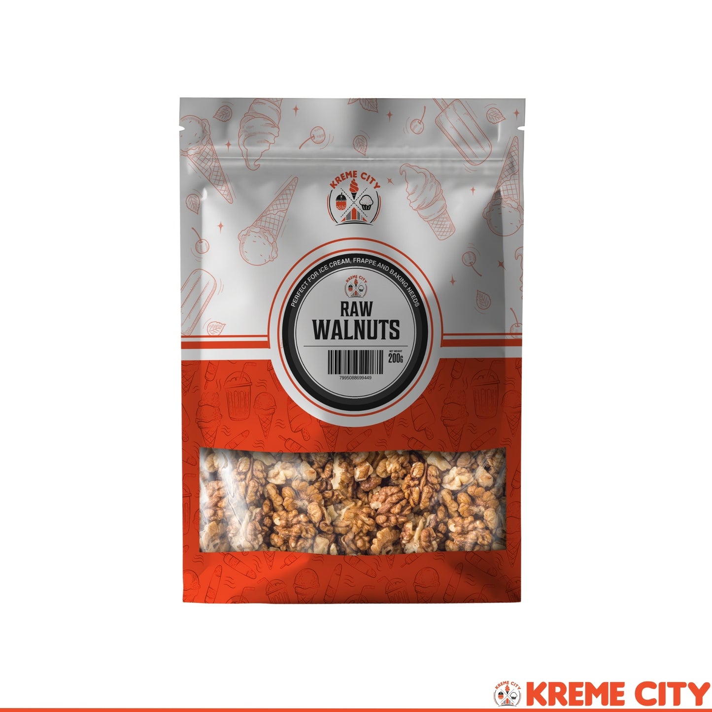 Kreme City Raw Walnuts 200g