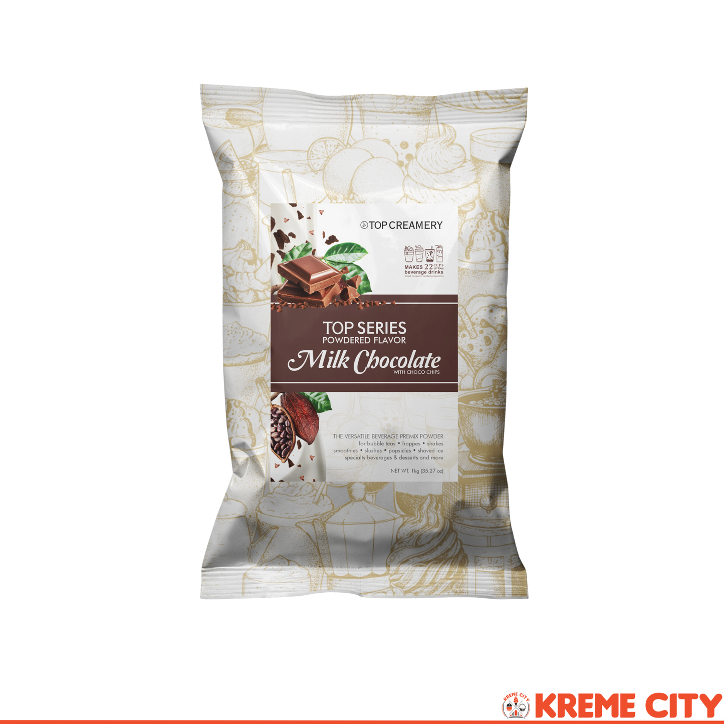 TOP Creamery Top Series Milk Chocolate Powdered Flavor 1kg