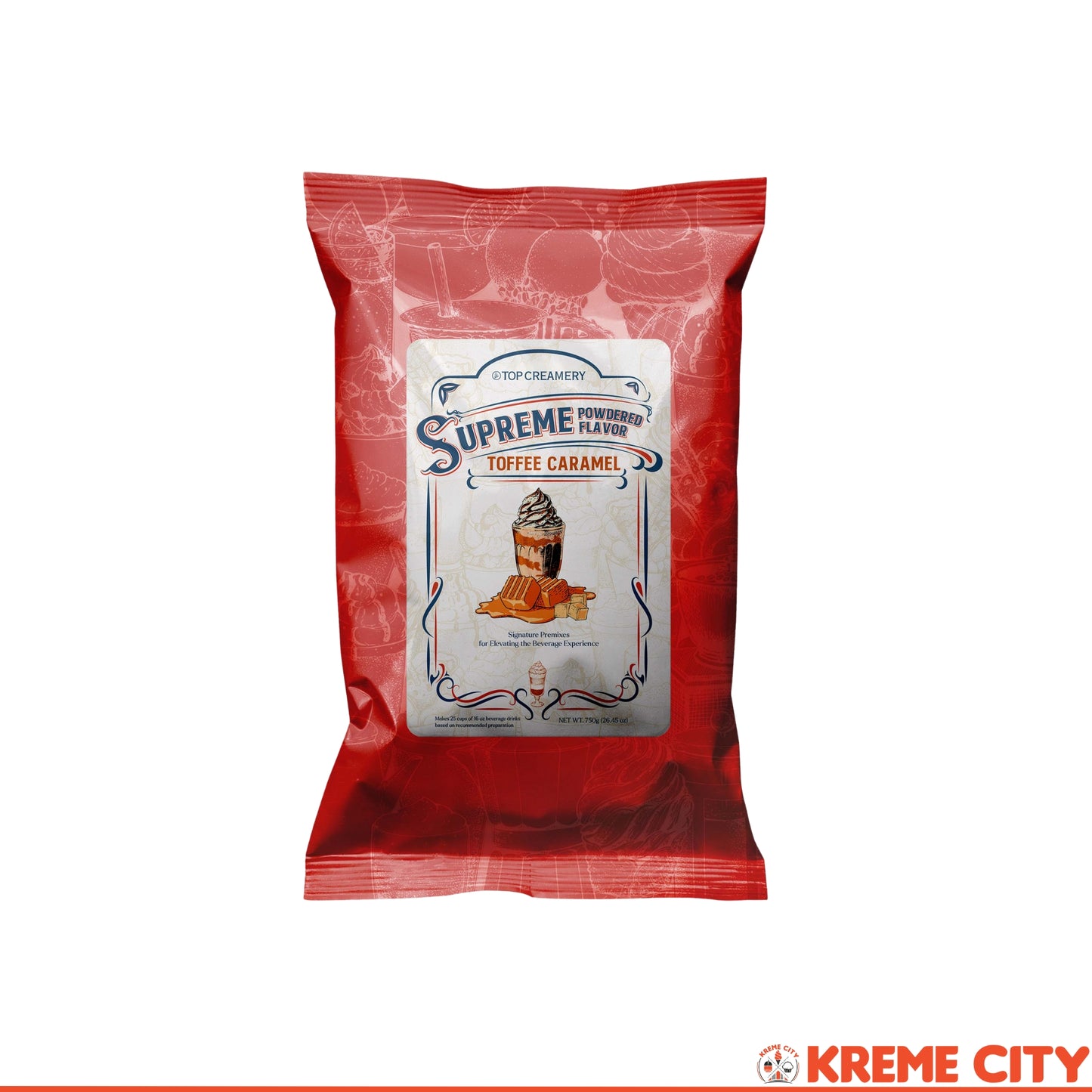 TOP Creamery Supreme Series Toffee Caramel Powdered Flavor 750g