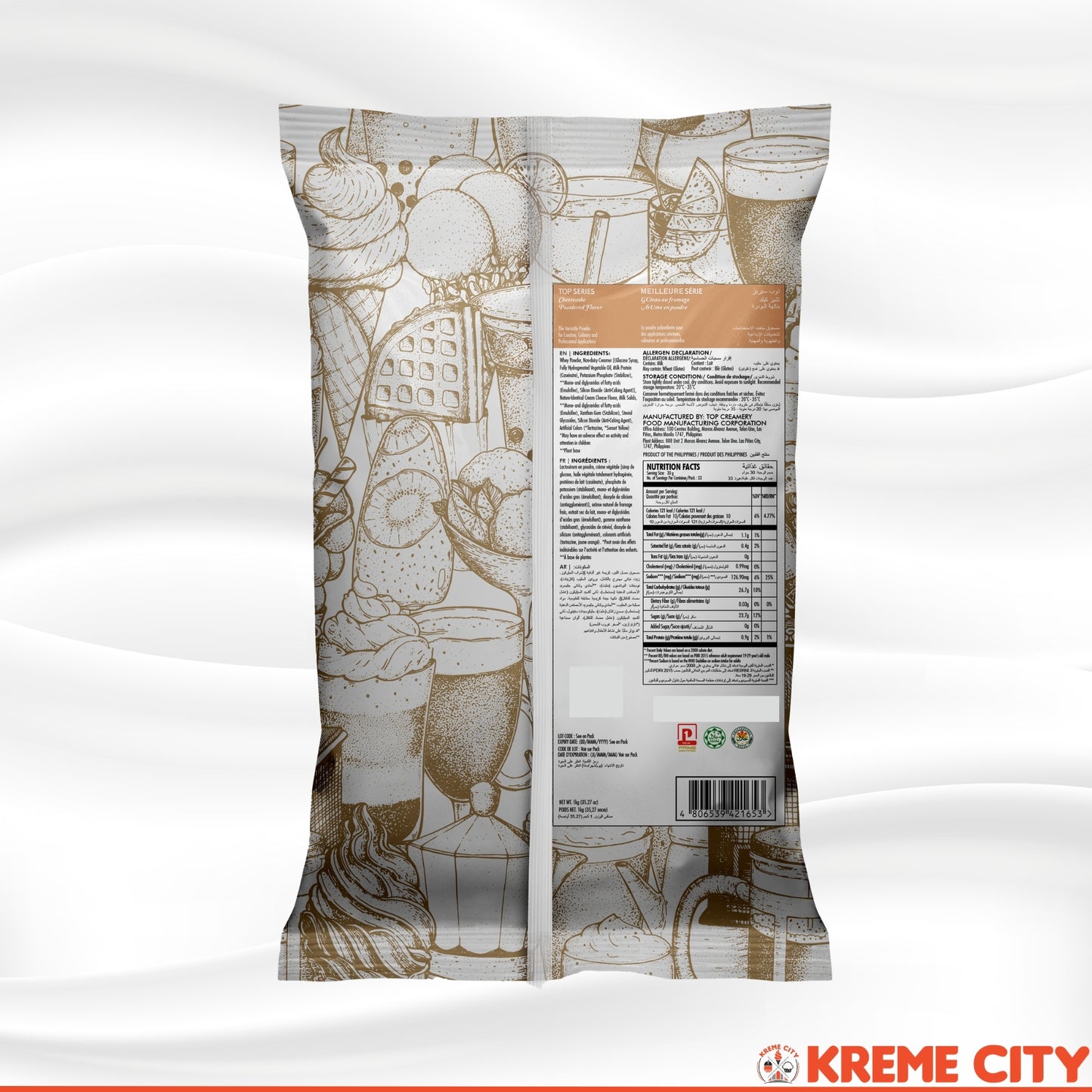TOP Creamery Top Series Cheesecake Powdered Flavor 1kg