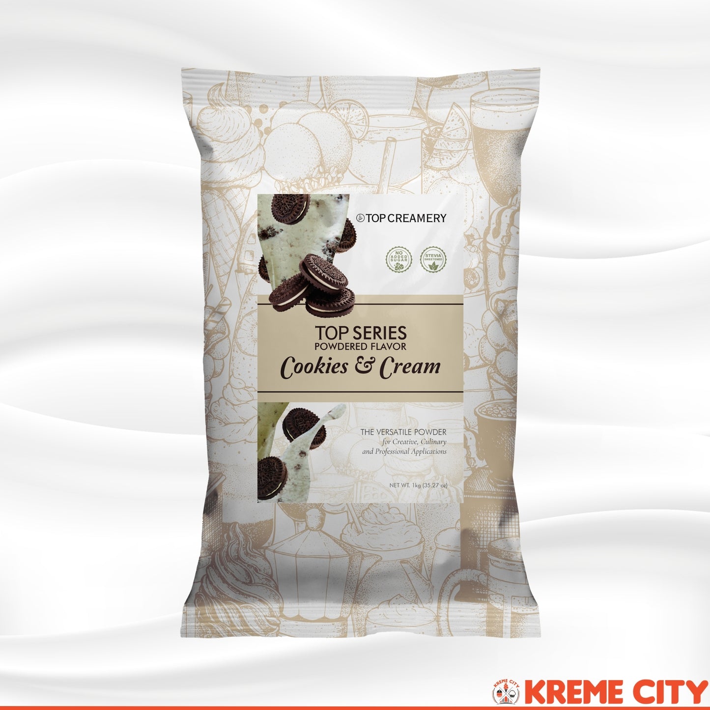 TOP Creamery Top Series Cookies and Cream Powdered Flavor 1kg