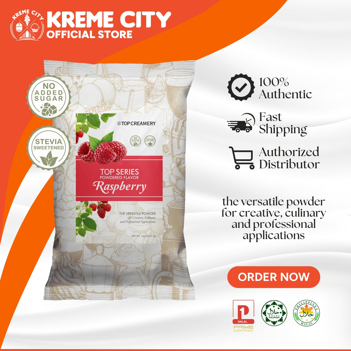 TOP Creamery TOP Series Raspberry Powdered Flavor 1kg