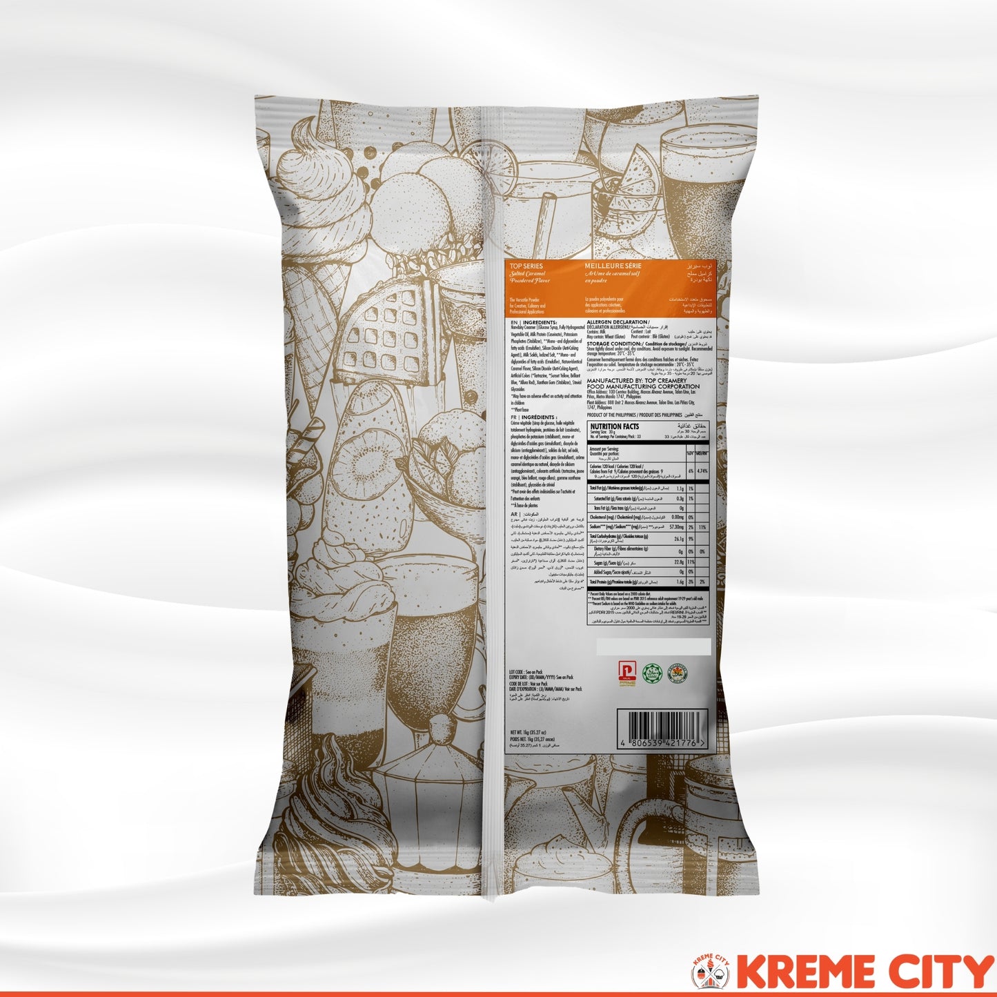 TOP Creamery Top Series Salted Caramel Powdered Flavor 1kg