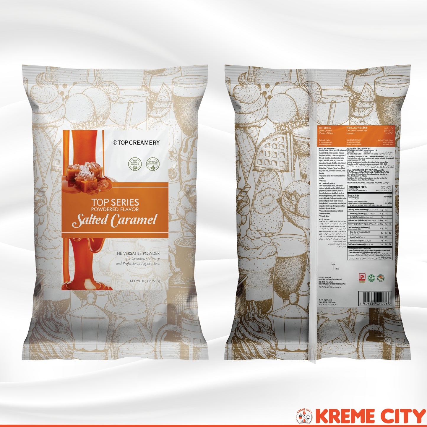 TOP Creamery Top Series Salted Caramel Powdered Flavor 1kg