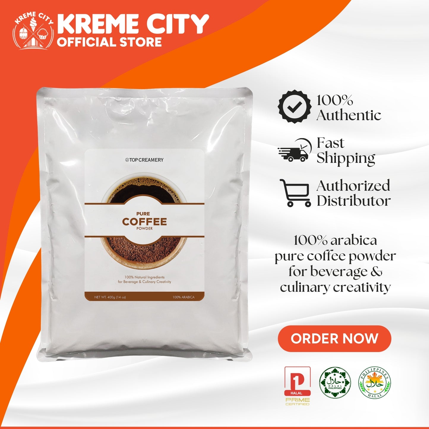 TOP Creamery Pure Series Coffee Powder 400g