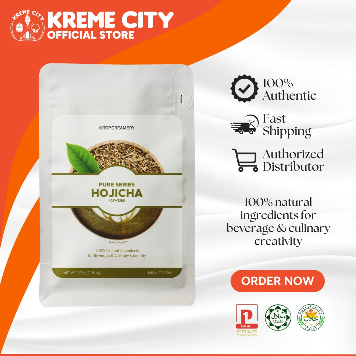 TOP Creamery Pure Series Hojicha Powder 200g