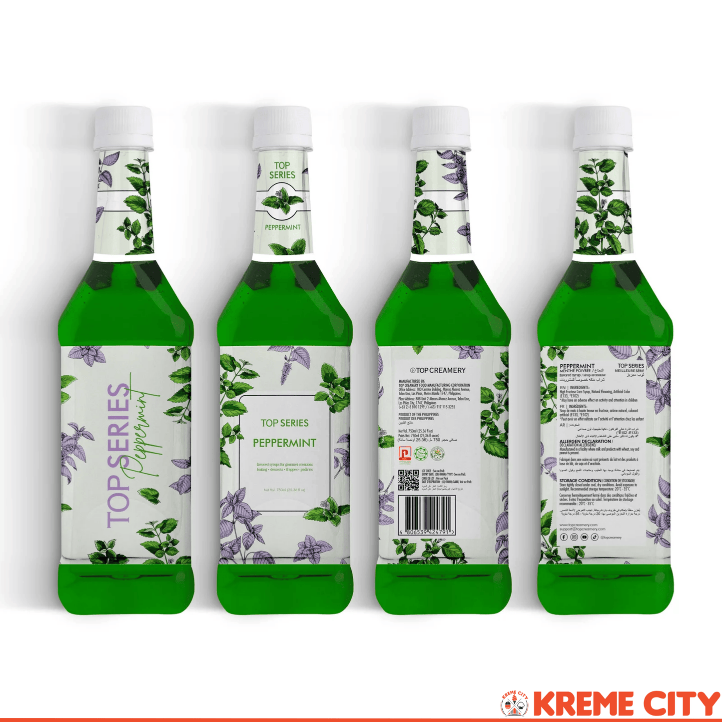 TOP Creamery Top Series Peppermint Syrup 750ml