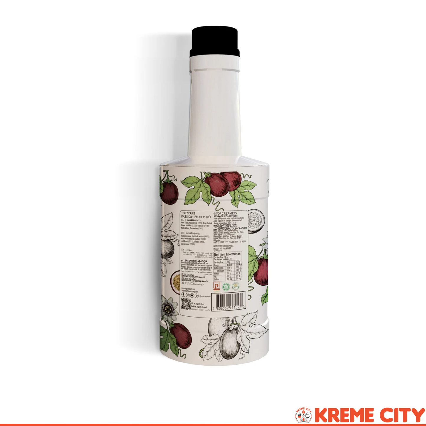 TOP Creamery Top Series Passion Fruit Puree 1kg