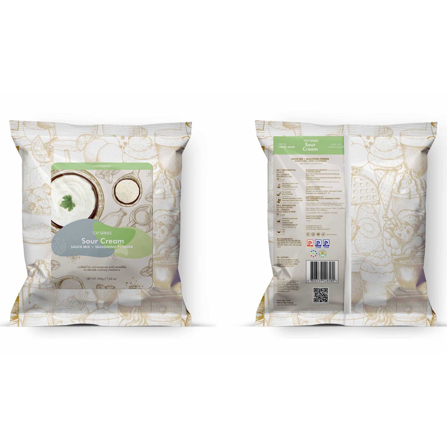 TOP Creamery Top Series Sour Cream Sauce Mix + Seasoning Powder 500g