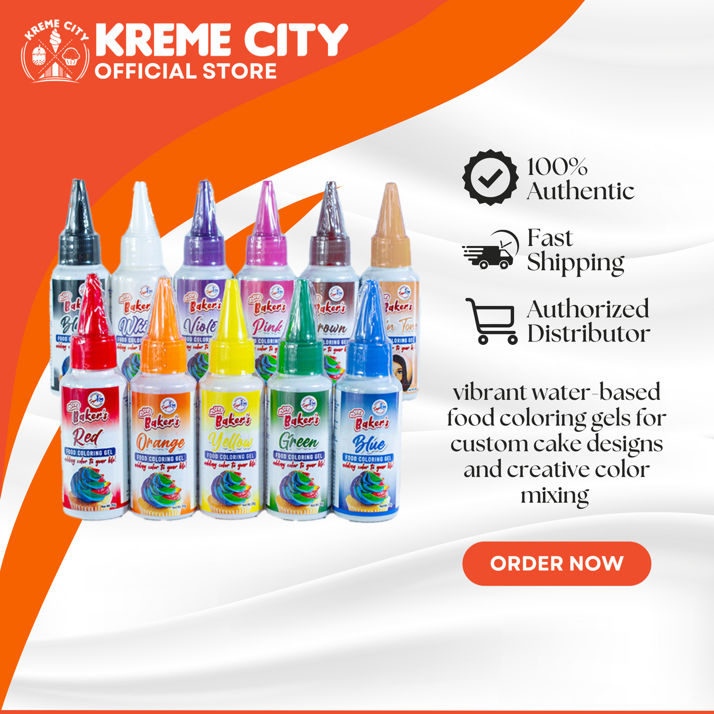 Sugar King Baker's Food Coloring Gel 30ml/100ml
