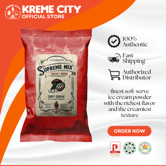 TOP Creamery Supreme Mix Rocky Road Soft Serve Ice Cream Powder Premix 1kg