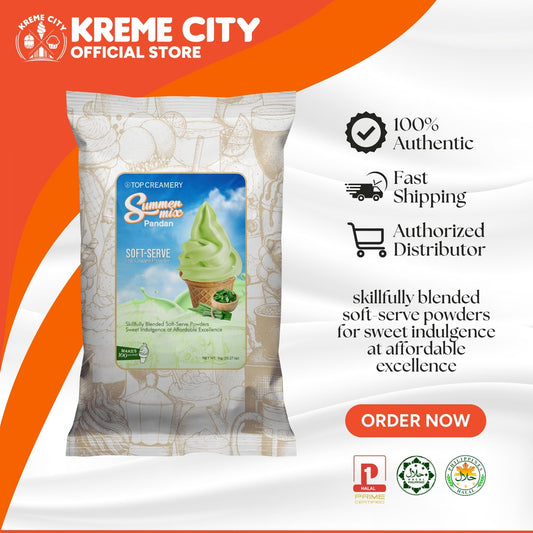 TOP Creamery Summer Mix Pandan Soft Serve Ice Cream Powder Premix 1kg