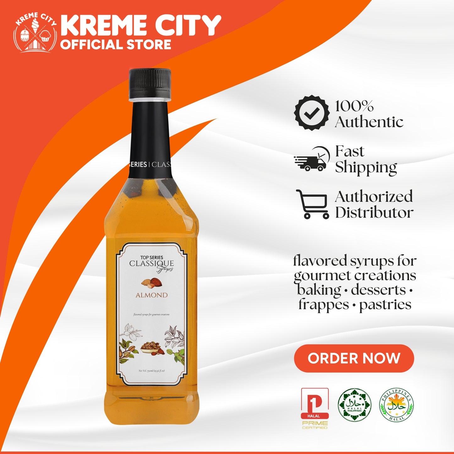 TOP Creamery TOP Series Classique Almond Syrup 750ml