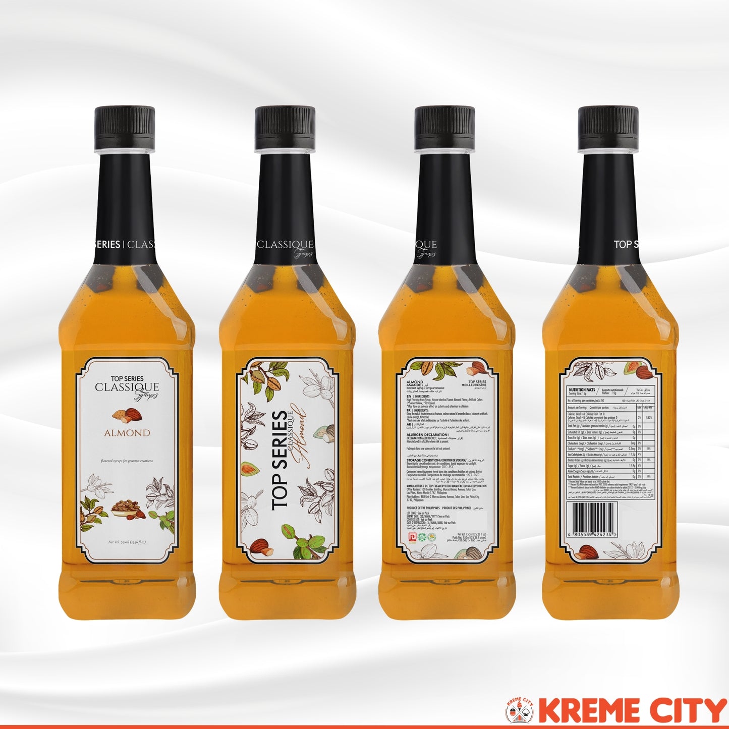 TOP Creamery TOP Series Classique Almond Syrup 750ml