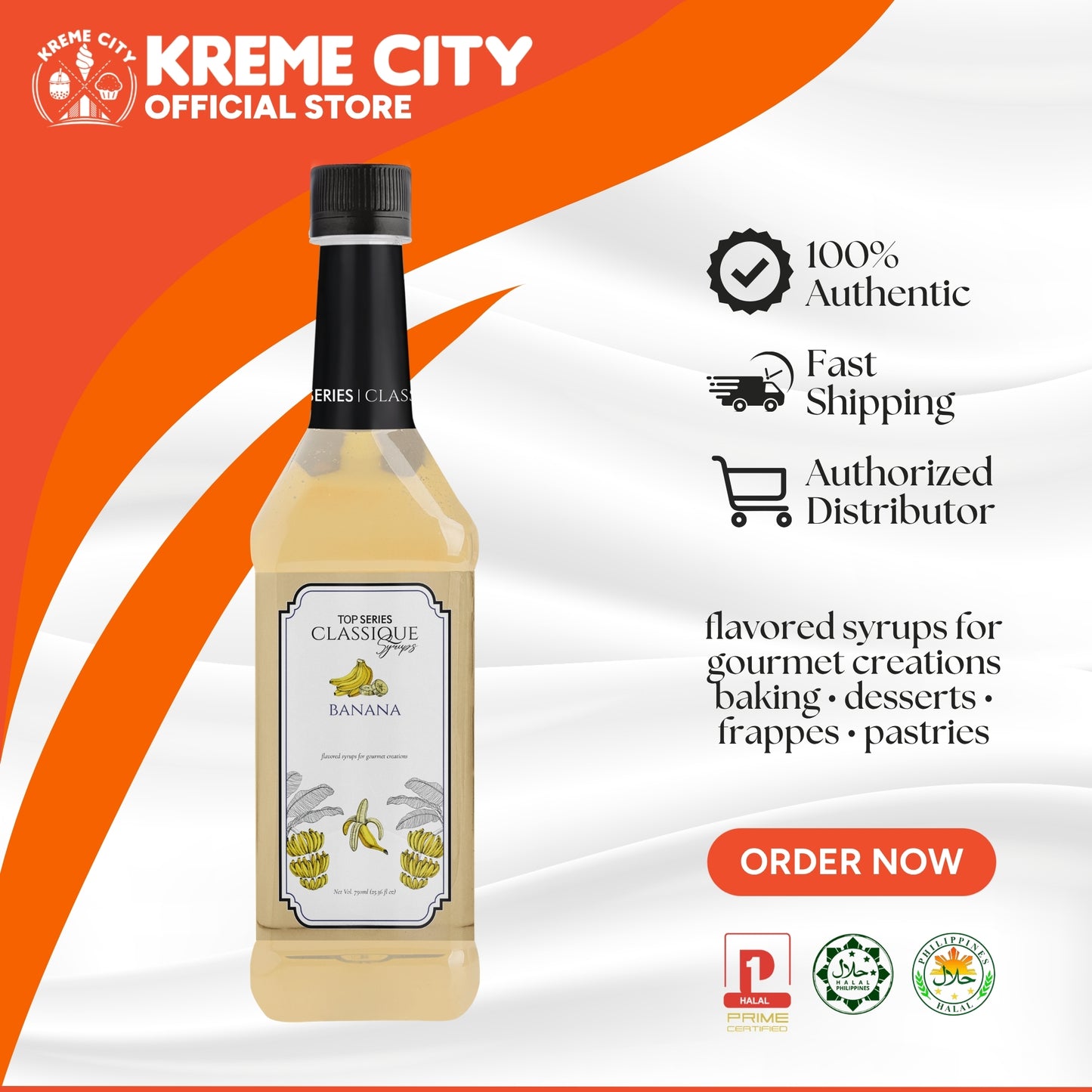 TOP Creamery TOP Series Classique Banana Syrup 750ml