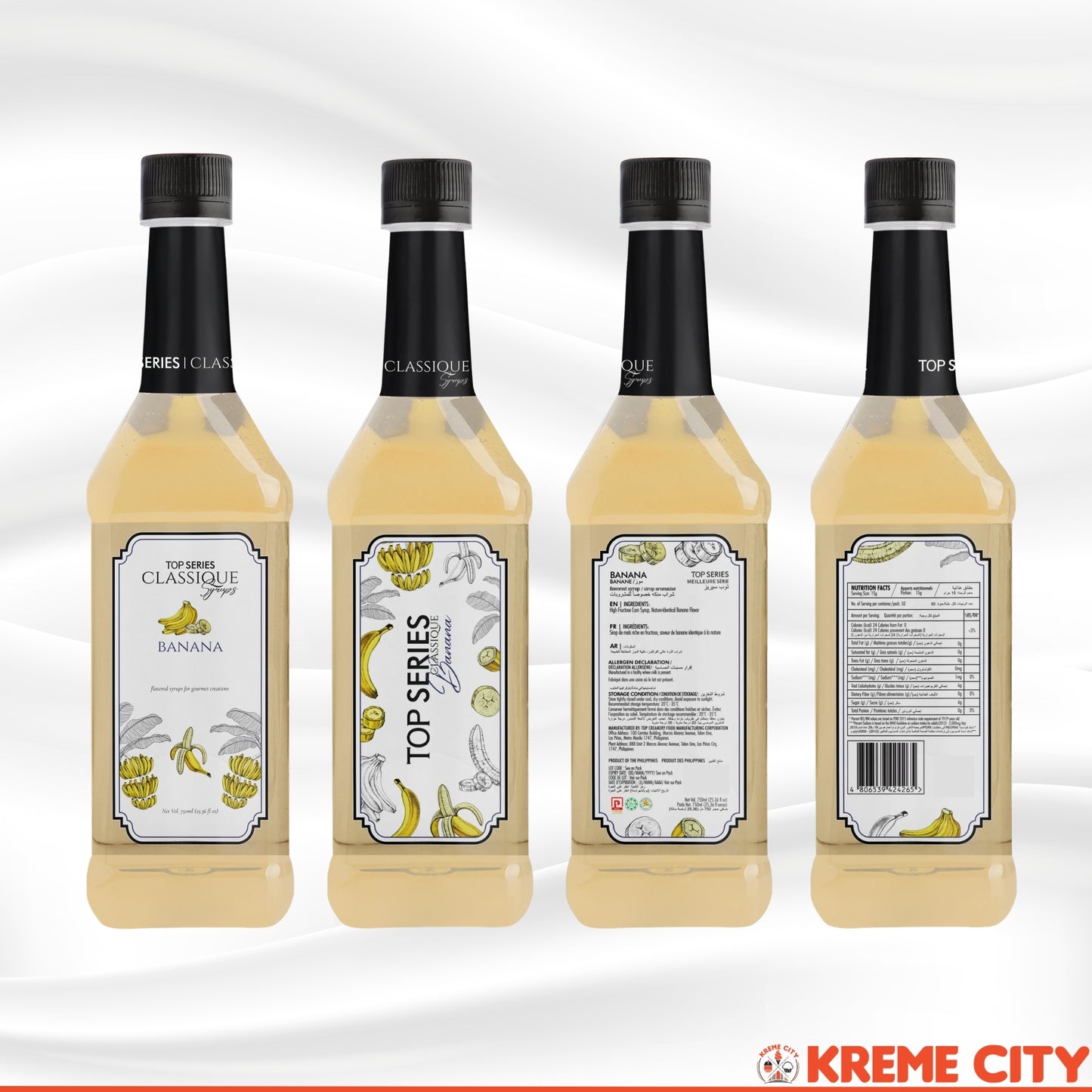 TOP Creamery TOP Series Classique Banana Syrup 750ml