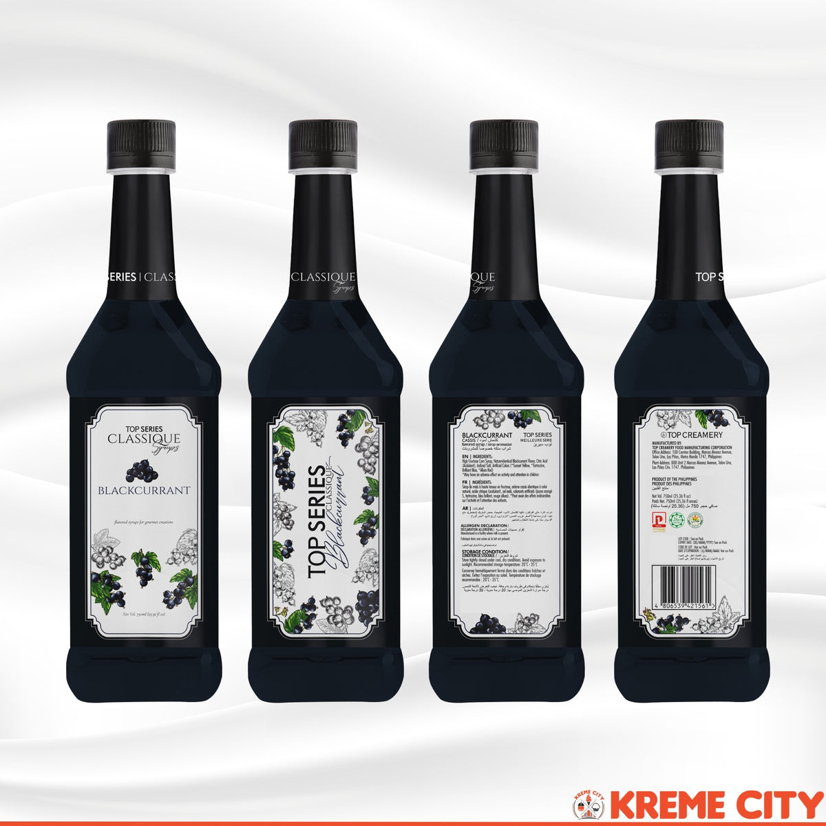 TOP Creamery TOP Series Classique Blackcurrant Syrup 750ml