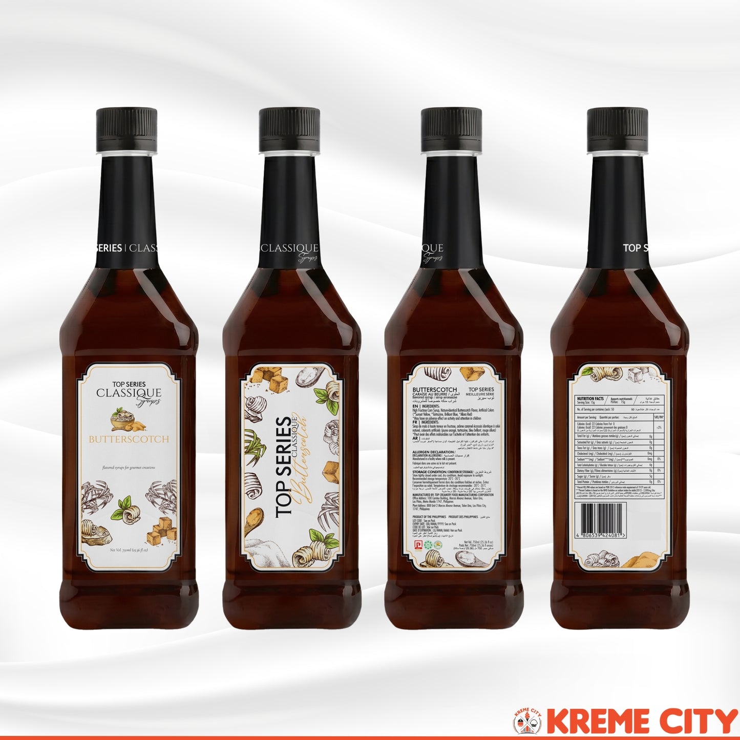TOP Creamery TOP Series Classique Butterscotch Syrup 750ml