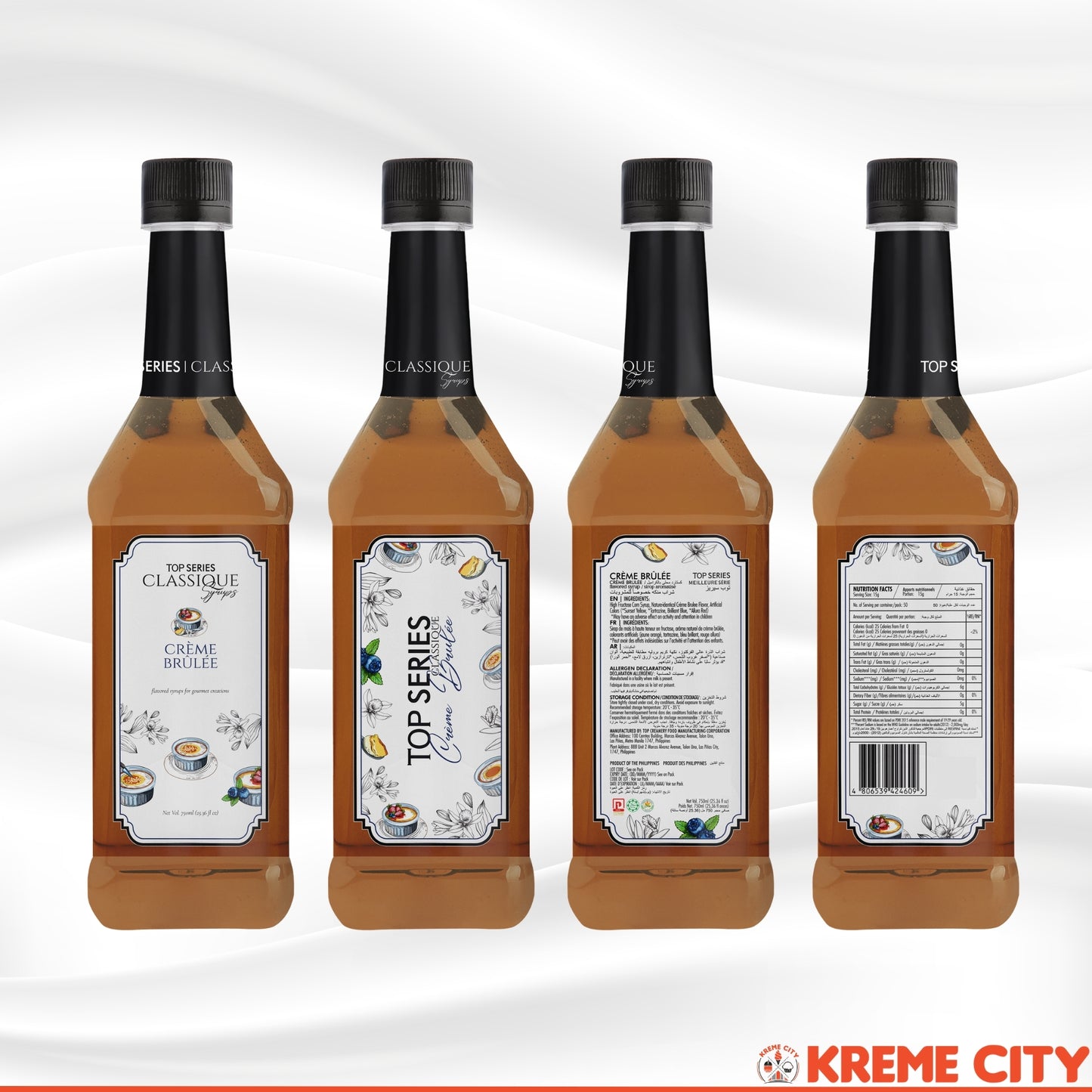 TOP Creamery TOP Series Classique Creme Brulee Syrup 750ml
