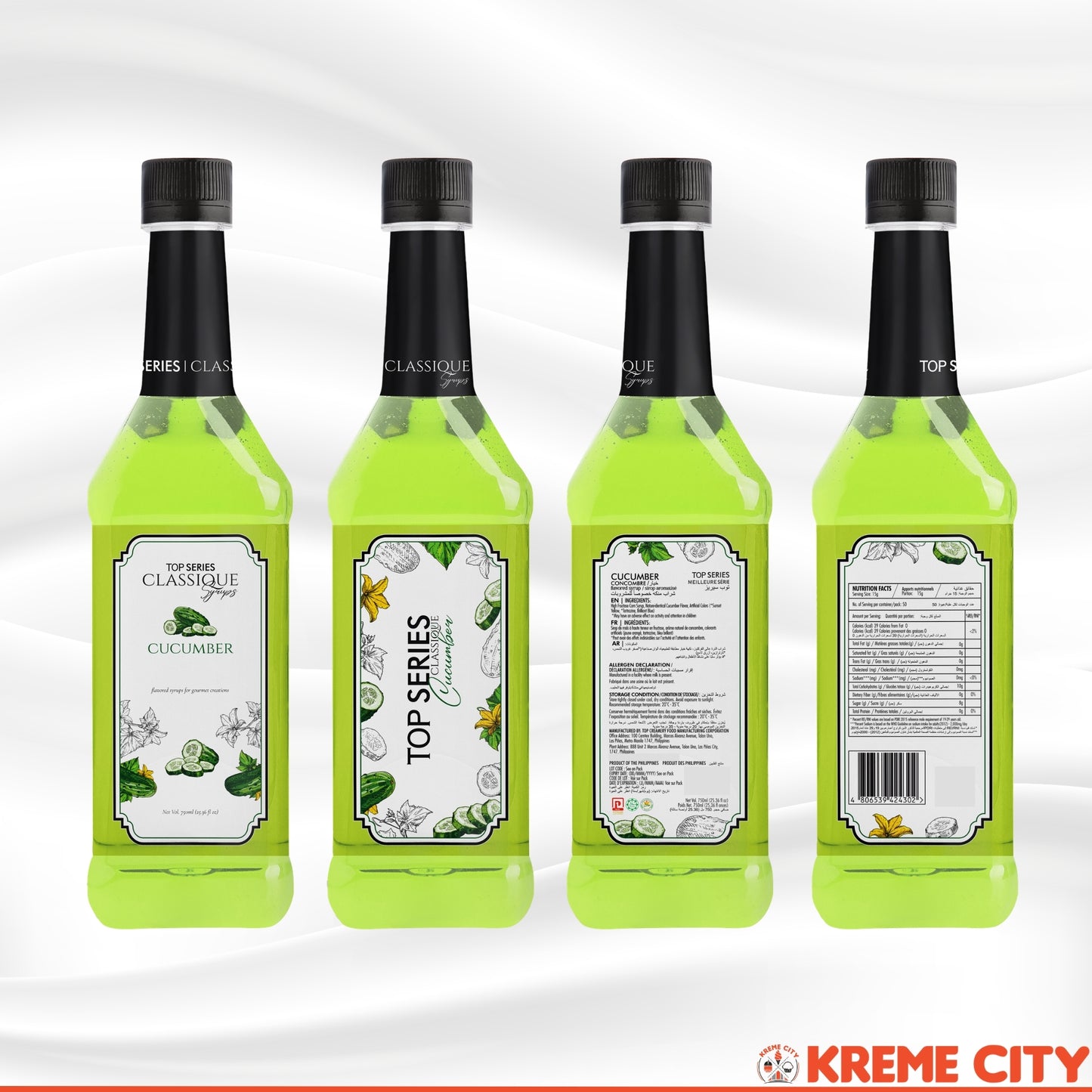 TOP Creamery TOP Series Classique Cucumber Syrup 750ml